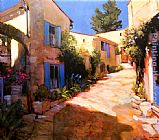 Philip Craig Canvas Paintings - Village in Provence
